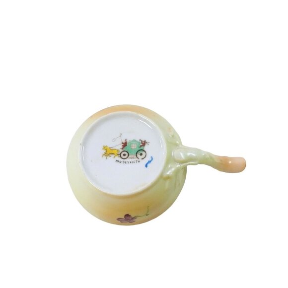 Vintage Hal-Sey Fifth Hand-Painted Porcelain Trinket Dish with 3d Rose top Lid - Picture 4 of 8